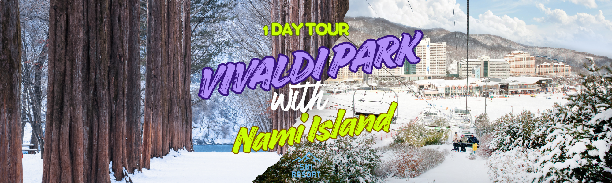 Vivaldi Park Ski Resort with Nami Island – 1Day Winter Tour Package from Seoul | KoreaTravelEasy