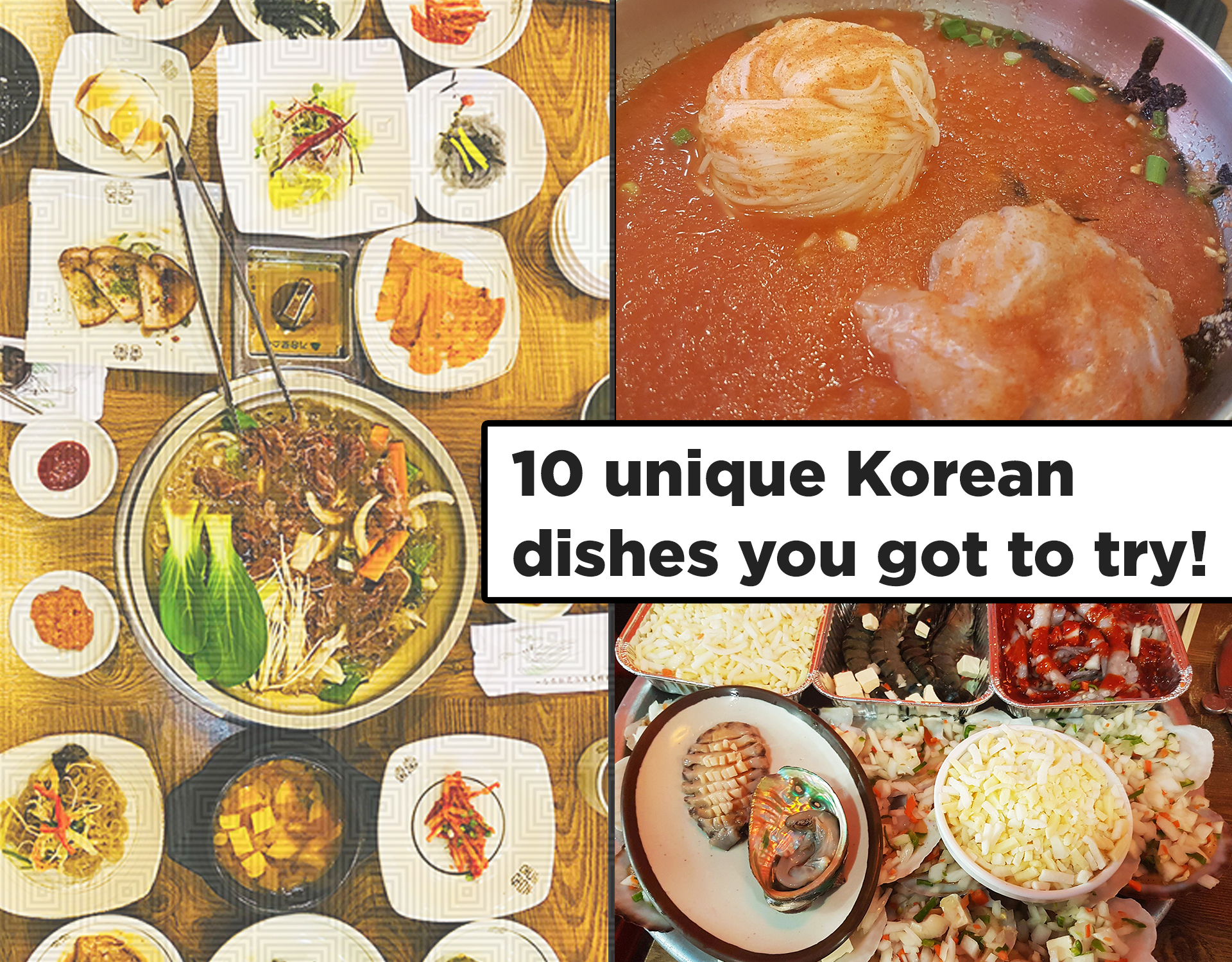 Korean Food Menu List