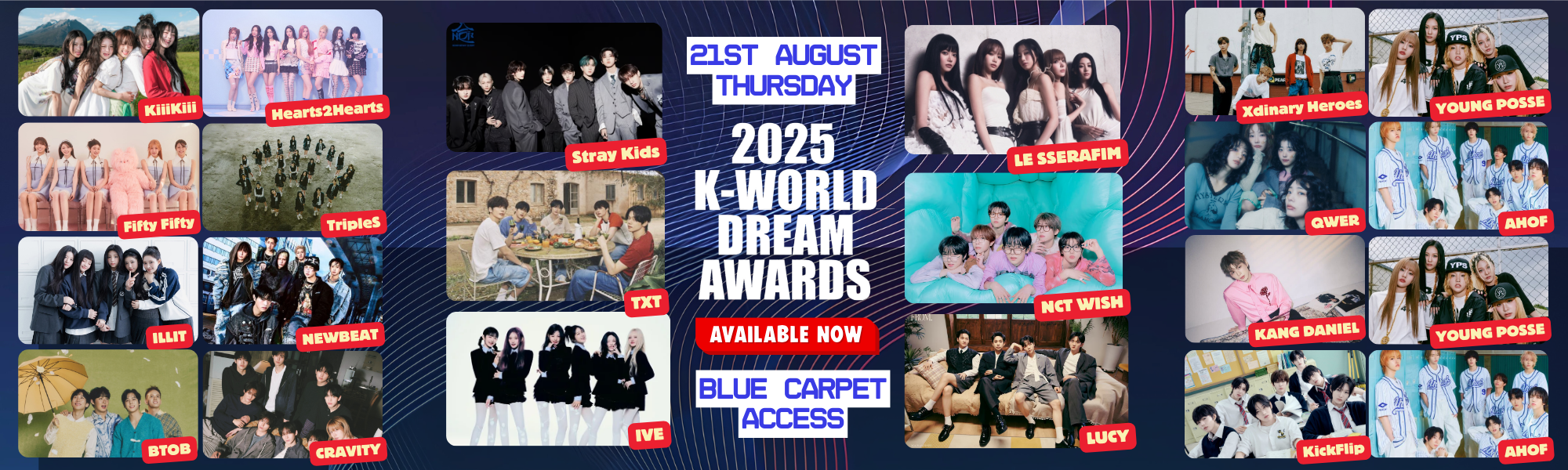 2025 KWorld Dream Awards KPOP concert Ticket (21st Aug) with Optional Blue Carpet Access | KoreaTravelEasy