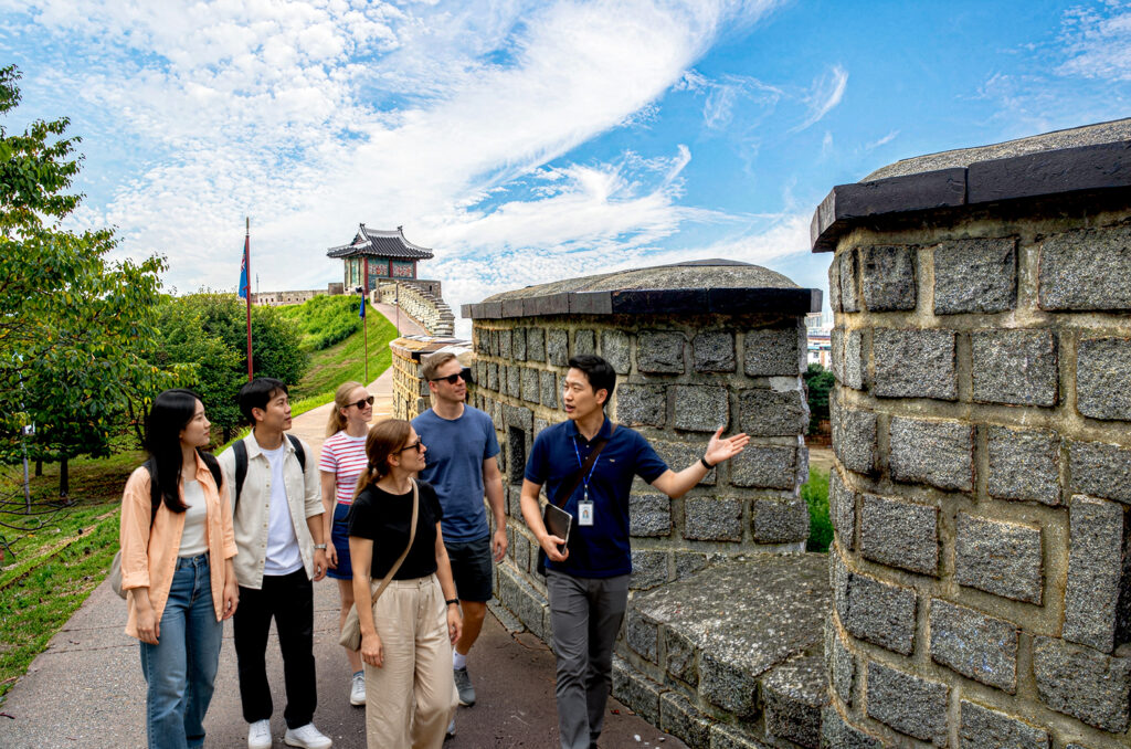 Historic architecture at Suwon Hwaseong