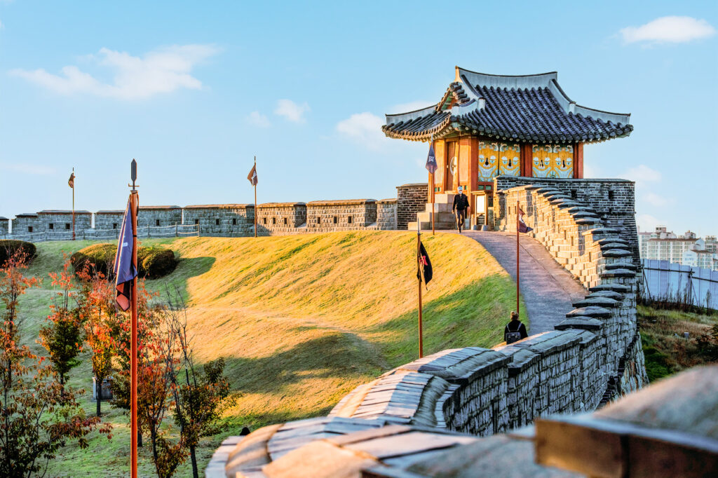 Fortress walls at Suwon Hwaseong