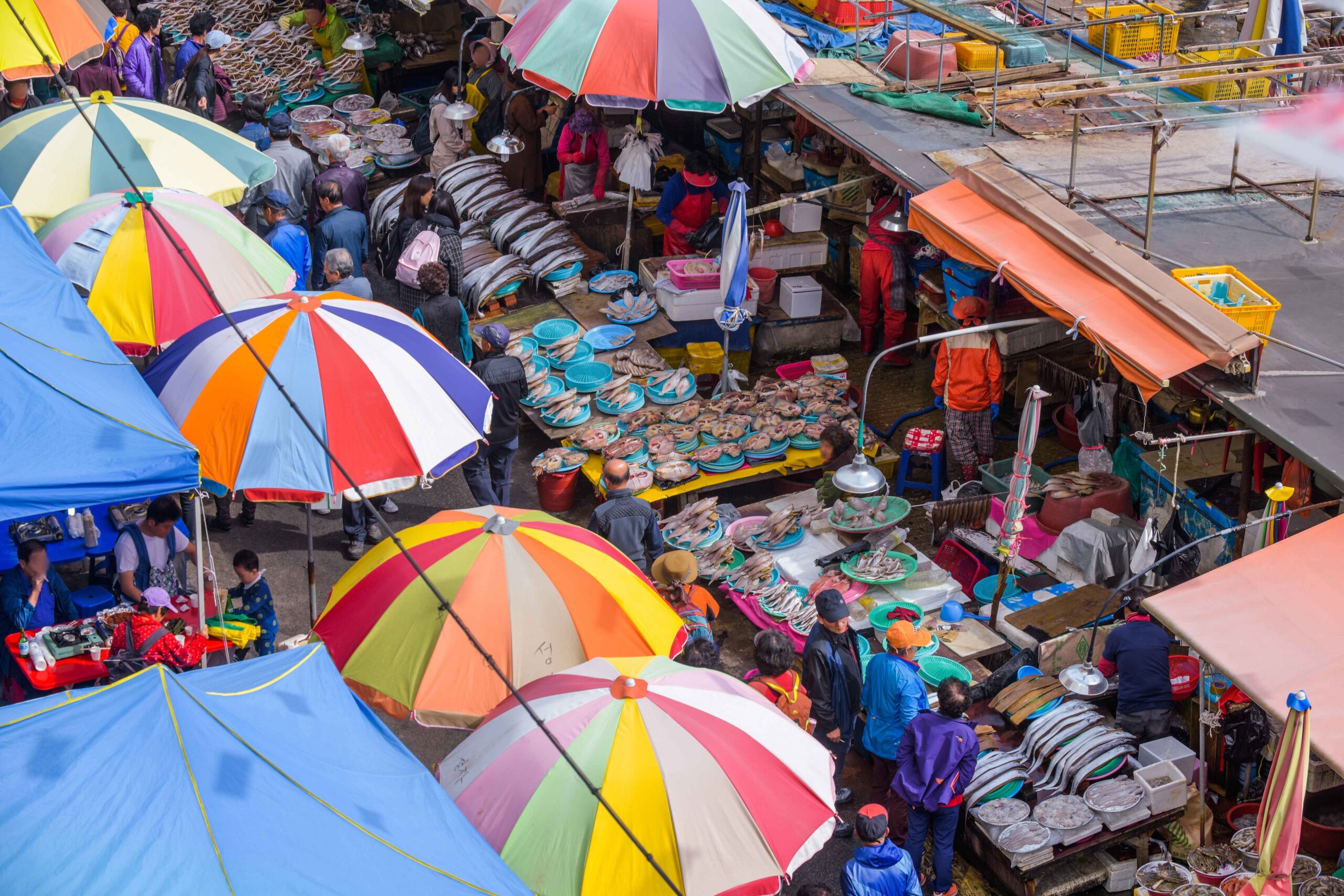 Jagalchi Market seafood stalls