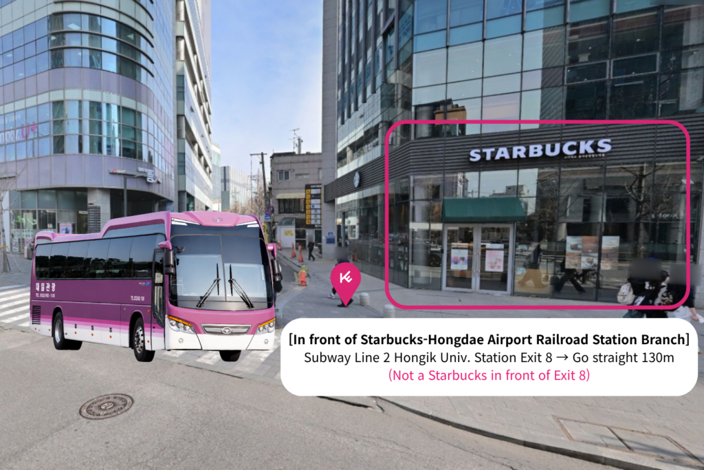 Hongik Univ. Station shuttle meeting point