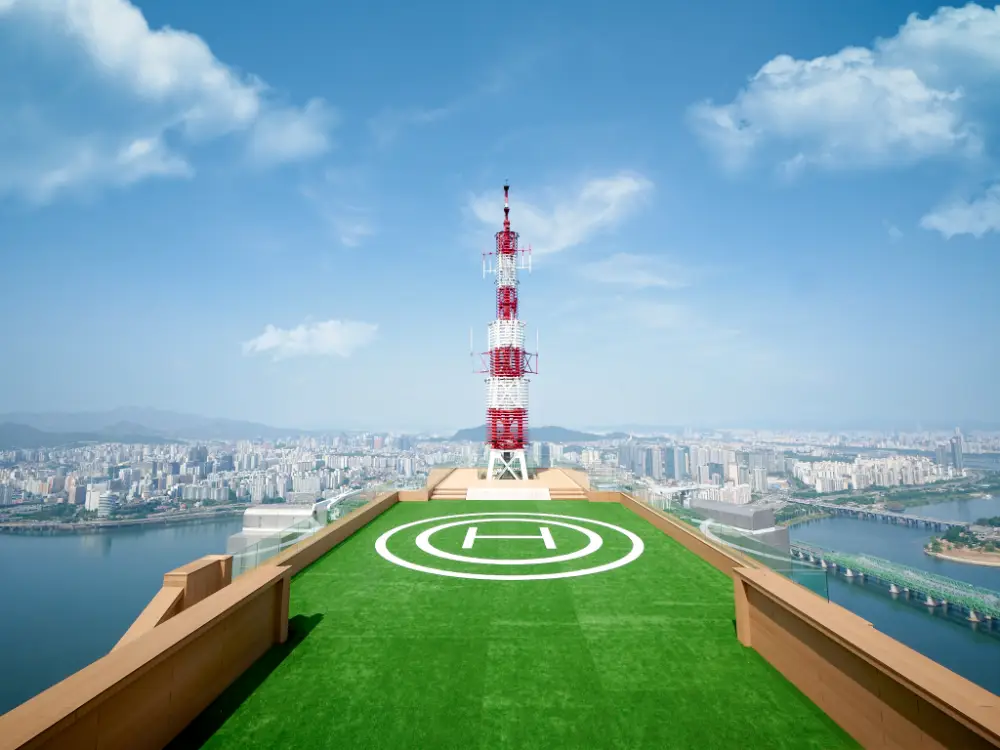 Outdoor rooftop view from 63 SkyPicnic