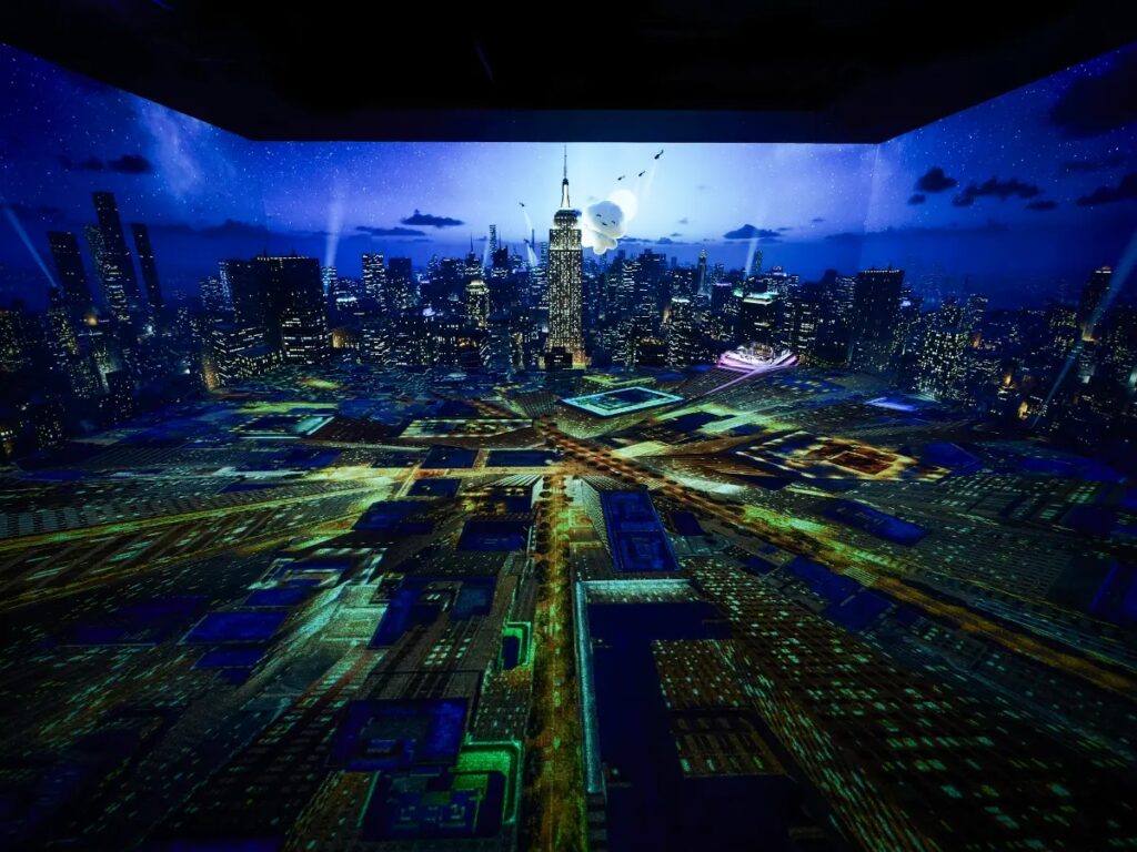 Immersive media projection at Sky Voyage Theatre