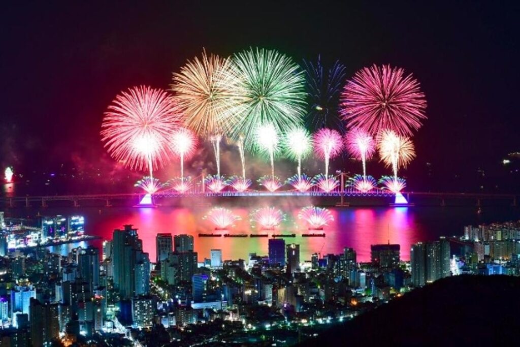 Busan Fireworks Festival night performance